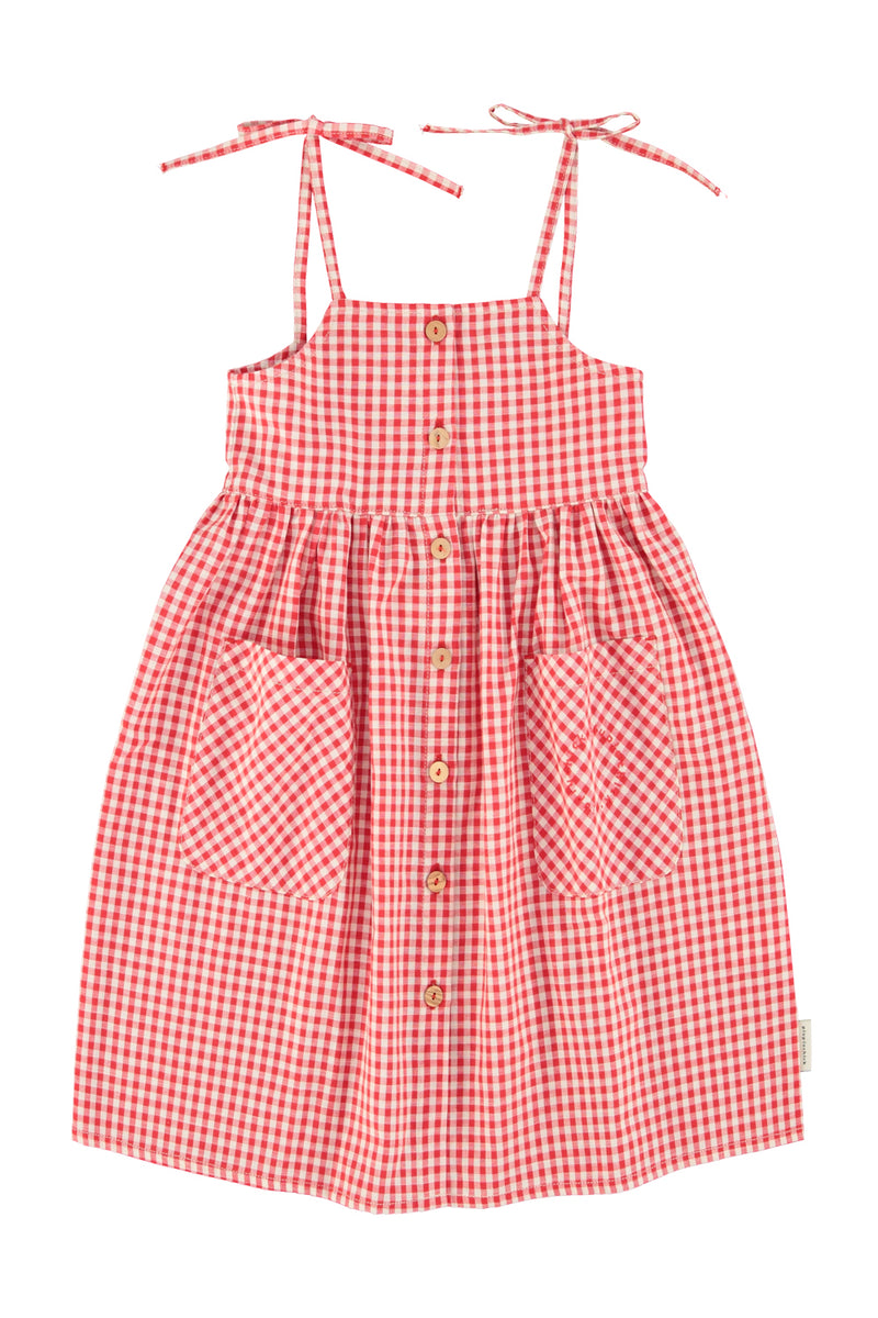 fitted lace wedding dress Mille Coco Dress in Red Gingham S main image 0
