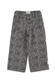 Flare trousers | Grey w/ zebra print