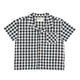 hawaiian shirt | black & white checkered