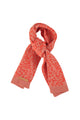 Knitted scarf | Pink w/ animal print