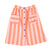 long skirt w/ front pockets | orange & pink stripes