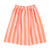 long skirt w/ front pockets | orange & pink stripes