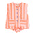 short sleeveless jumpsuit | orange & pink stripes