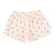 shorts w/frills | light pink stripes w/ little flowers