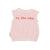 baby sleeveless top | light pink w/ lips print