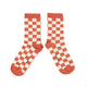 socks | ecru & terracotta checkered