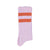 socks | lavender w/  terracotta stripes