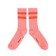 socks | pink w/ orange stripes