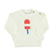 baby sweatshirt | ecru w/ ice cream print