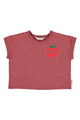 T'shirt | Bordeaux w/ apple print