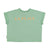 t'shirt | green w/ multicolor circle print