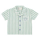 hawaiian shirt | white w/ large green stripes