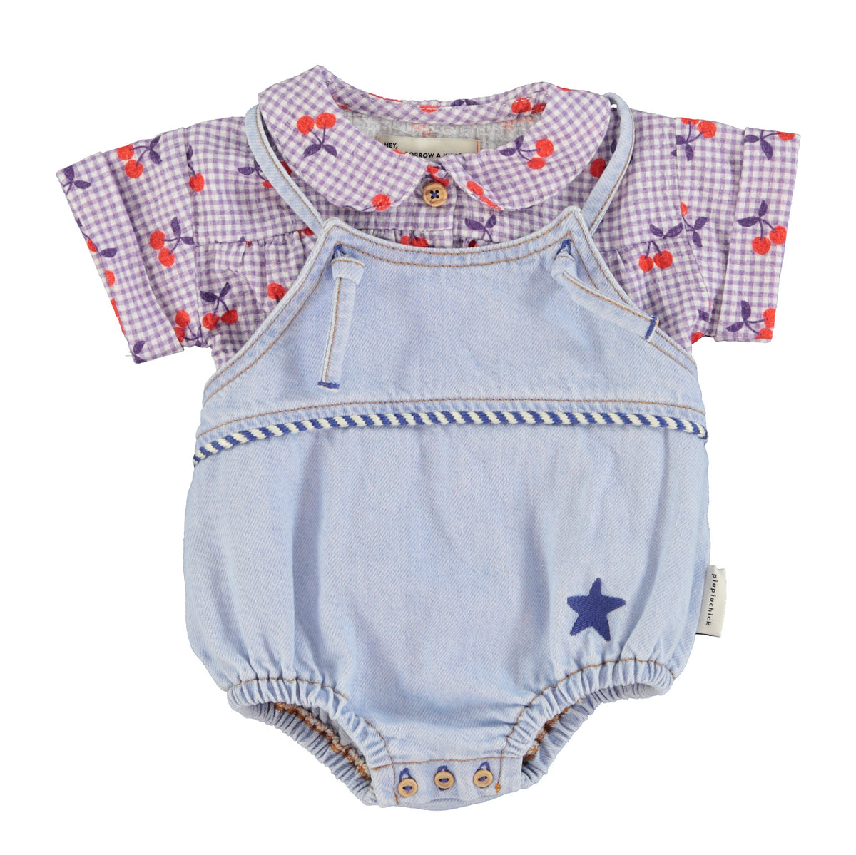 baby romper | light blue soft denim – piupiuchick
