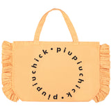 Peach XL logo bag with frills