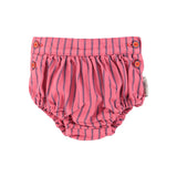baby shorties | pink w/ indigo stripes