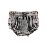 baby shorties | washed black denim