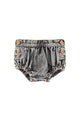baby shorties | washed black denim