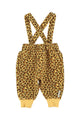 baby trousers w/ straps | mustard w/ animal print