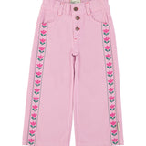 flare trousers | lilac