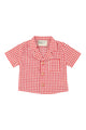 Baby hawaiian shirt | red & ecru checkered