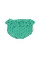 high waisted shorties | green w/ black hearts allover