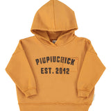 Unisex camel hoodie with logo print