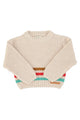 knitted sweater | ecru w/ multicolor stripes