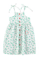 long dress | ecru w/ green flowers allover