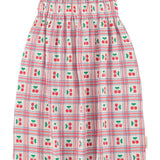 Long skirt | ecru w/ cherries allover
