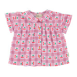 Peter pan collar shirt | lilac w/ cherries allover