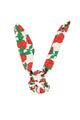 scrunchie | ecru w/ red roses