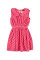 short dress w/ collar |pink w/ black hearts allover