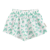 shorts | ecru w/ green flowers allover
