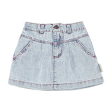 short skirt | blue light denim