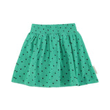 short skirt | green w/ black hearts allover