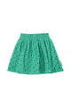 short skirt | green w/ black hearts allover