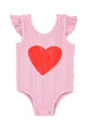 sleeveless bodysuit | lilac w/ red heart print