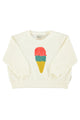 sweatshirt | ecru w/ ice cream print