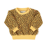 baby sweatshirt | mustard animal print