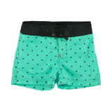Boy Swim Shorts in Heart Print – Green