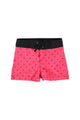 swim shorts | pink w/ black hearts