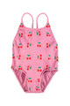swimsuit w/ crossed straps | pink w/ cherries allover