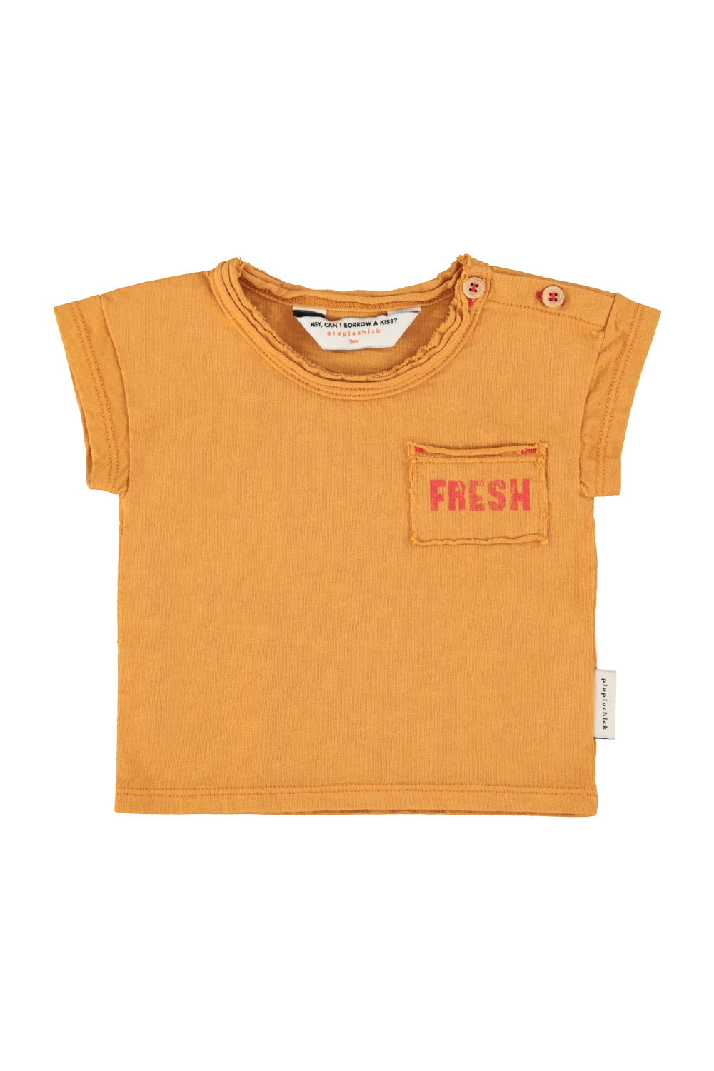 baby t-shirt | camel w/ strawberry print