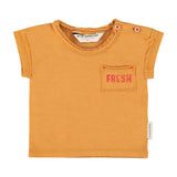 baby t-shirt | camel w/ strawberry print
