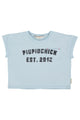 t-shirt | light blue w/ "piupiuchick" print