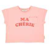 t-shirt | light pink w/ "ma chérie" print