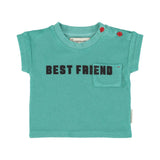 baby t-shirt | turquoise w/ "best friend" print
