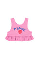 top | pink w/ "peace" print