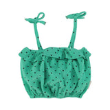 top w/ straps | green w/ black hearts allover