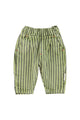 baby unisex trousers  | green w/ indigo stripes